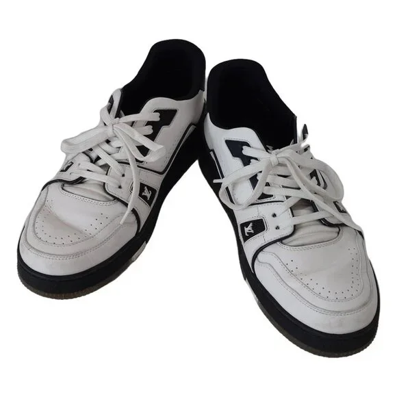 LOUIS VUITTON LV Trainer White Black - Men's Sneakers Leather 512-022825 - Picture 2 of 6